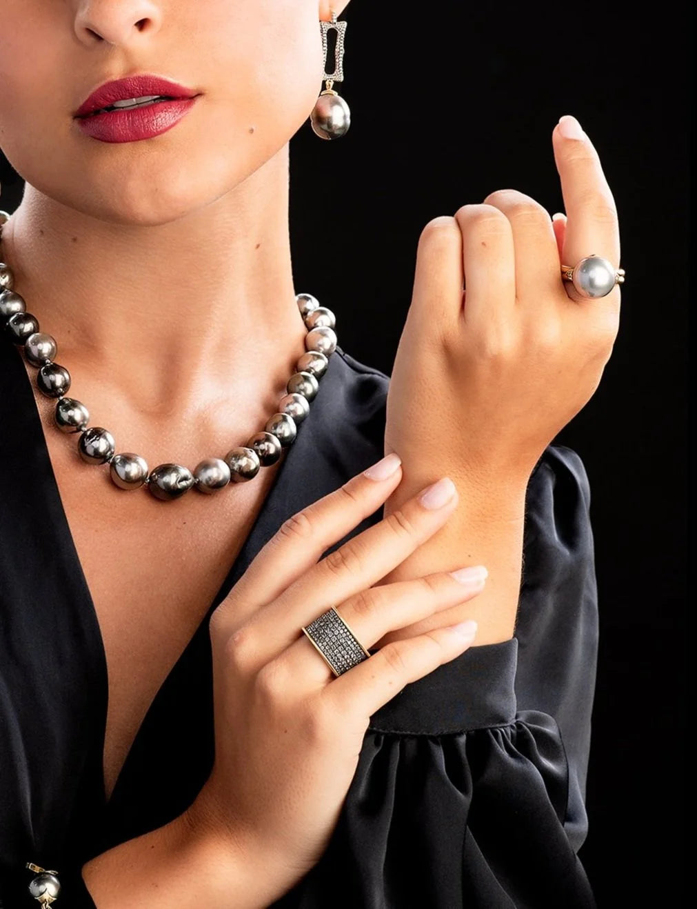 Bahari Ring - Tahitian Pearl