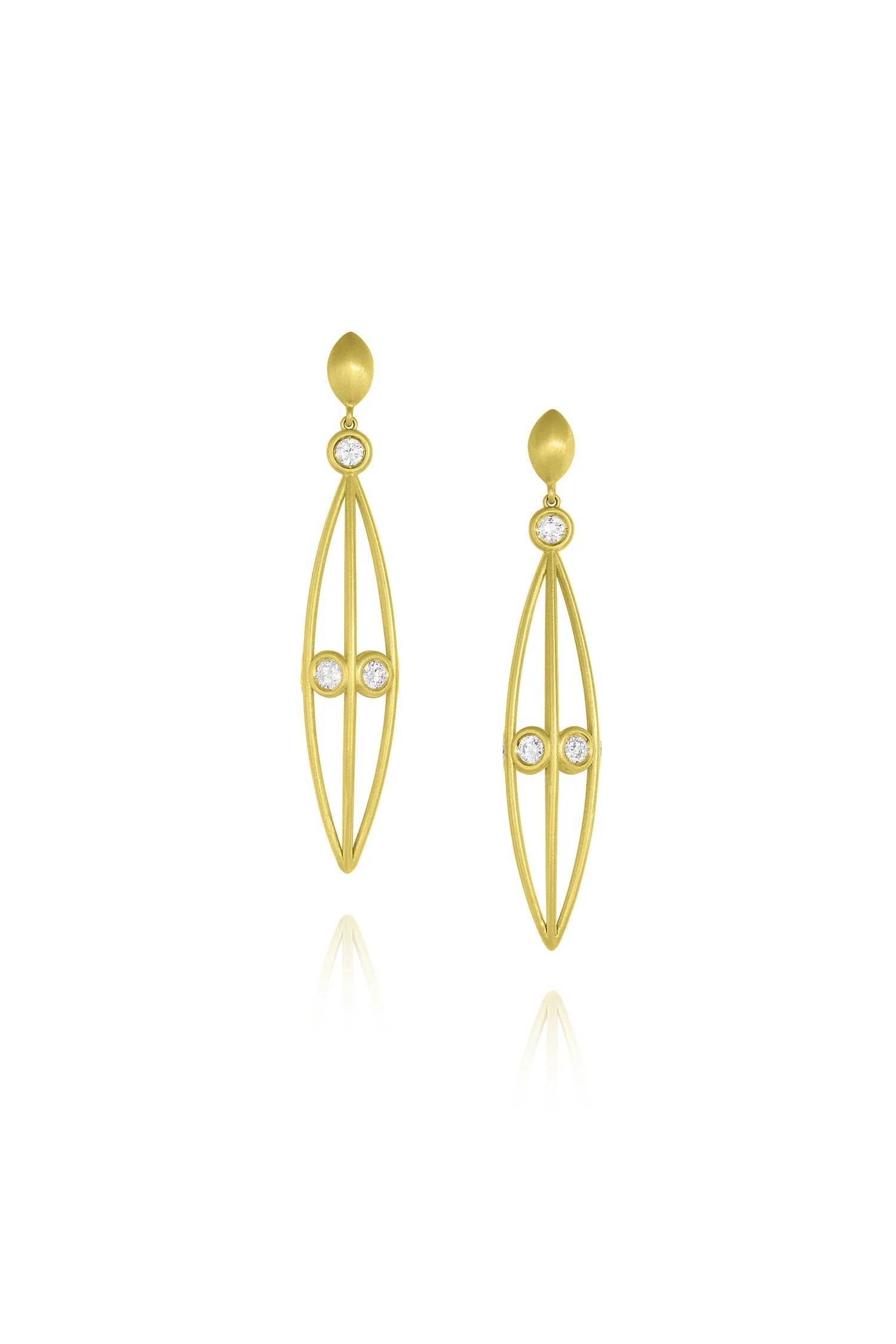 Ulaini Marquise Earrings with Diamonds